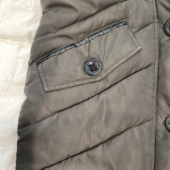 Diesel kids puffer jacket dark hunter green removable hood pockets button&zip 8 - Picture 5 of 16